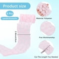 thumbnail image 2 of 2.36 Inch Light Pink 3D Rose Ribbon Embroidered Mesh Flowers Lace Trims Polyester Single Face Fabric Netting Appliques Elegant Ribbons DIY for Sewing Making Bridal Decoraion DIY Craft Supplies, 2 of 9