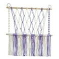 thumbnail image 4 of Hamaca de peluche tejida a mano con cuerda de algodón para decorar la sala de juegos. Morado y blanco, 4 of 9