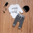 thumbnail image 2 of Canrulo Newborn Infant Baby Boy Little Brother Long Sleeve Romper Pants Outfits Clothes, 2 of 6