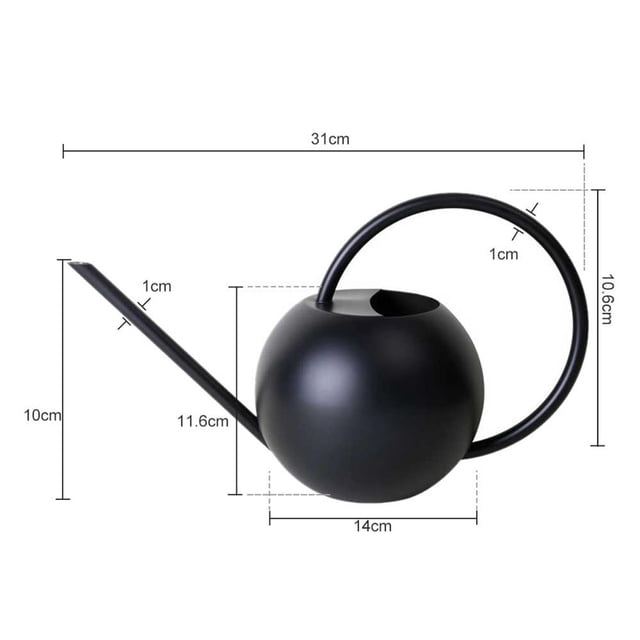 Regadera De Acero Inoxidable De 1L Para Jardín, Flores, Plantas, Boca Larga, Maceta Para Aspersión, Triangulación De Envíos seitruly HA023849-00