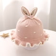 thumbnail image 3 of Baby Girl Knitted Winter Earflap Hat With Bow Soft Warm Windproof Cold Weather Cap, 3 of 4