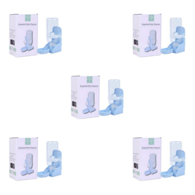 Wweixi Cat Dog Cage Hanging Water Dispenser Convenient Durable For Hydration Stylish blue 5Set