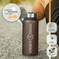 thumbnail image 5 of Christian Art Gifts Large Stainless Steel Double Wall Vacuum Sealed Insulated Water Bottle for Men &amp; Women: Strong &, (Hardcover), 5 of 6