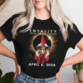 thumbnail image 2 of Solar Eclipse 2024 Chicken Rooster Women T-Shirt – Funny Farm Animal Celestial Event Graphic Tee for Women, Cute Hen and Rooster Design for April 8 Path of Totality,, 2 of 3