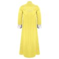 thumbnail image 4 of TiaoBug Men's Priest Robe Metallic Shiny Clergy Dress Pastor Preachers Cassock Worship Gown Church Outfit Yellow L, 4 of 7