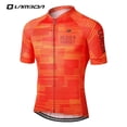 thumbnail image 2 of LAMEDA Maillot de ciclismo de verano para hombre, color naranja, manga corta, ropa de equipo de MTB para hombre, maillot de bicicleta de carretera para ciclismo, ropa deportiva, 2 of 5