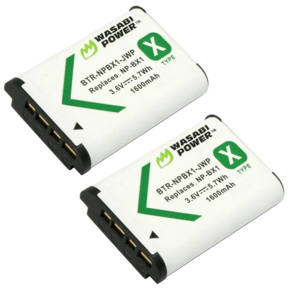 Wasabi Power Battery (2-Pack) for Sony NP-BX1, NP-BX1/M8