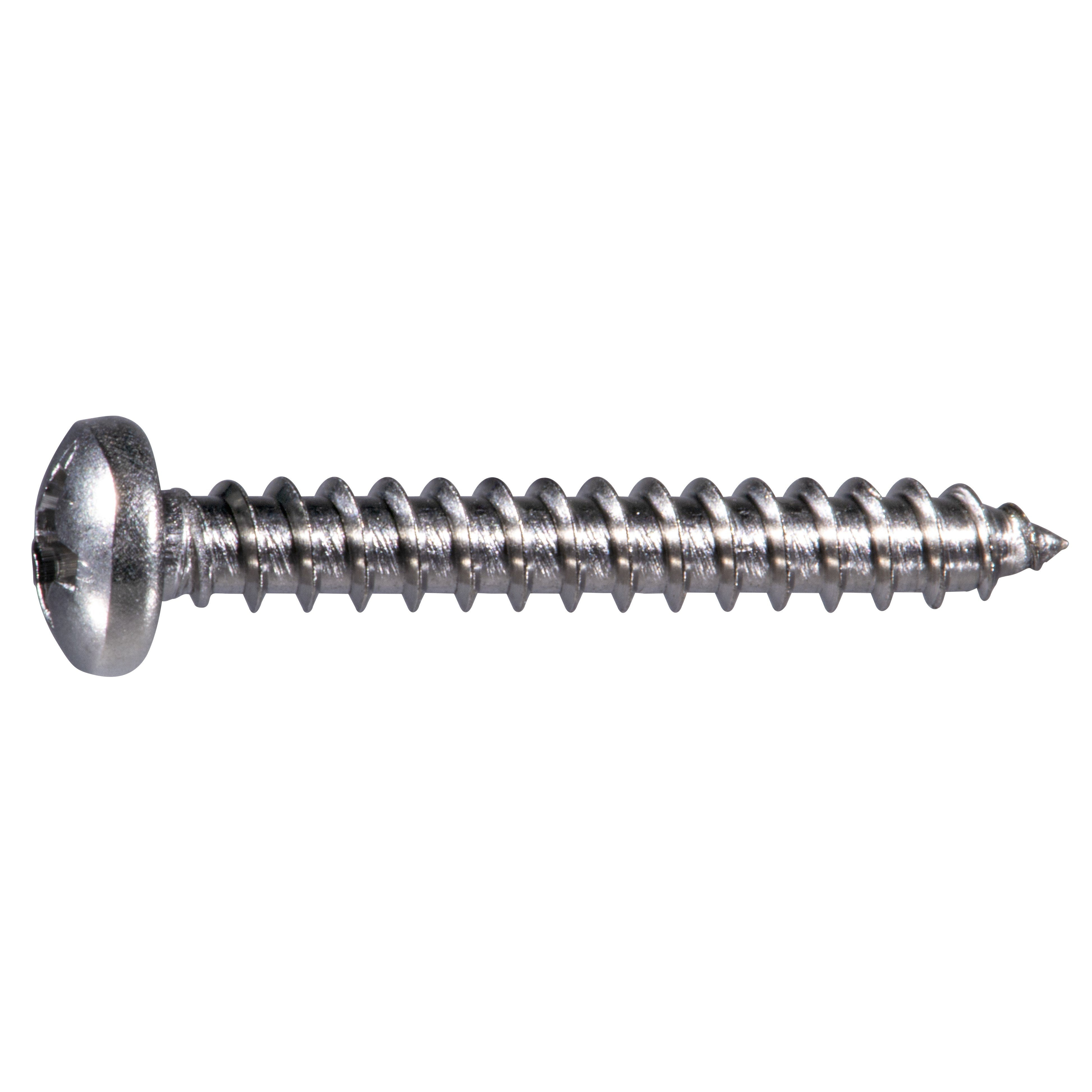 6 x 1" 316 Stainless Steel Phillips Pan Head Sheet Metal Screws (20