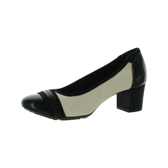 Anne Klein Womens Guardian Patent Toe Cap Pumps