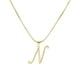 thumbnail image 1 of Collar de cadena de serpiente de oro con incrustaciones de circonita de cobre puro creativo con letras, cadena de clavícula de alta gama, 1 of 4