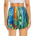 thumbnail image 2 of Lsque Bright Paper Cactus Scene Printed Women's Running Shorts with Liner Pockets,Elastic Quick Dry Workout Athletic Gym Yoga Shorts,Womens High Waist Shorts-XX-Large, 2 of 9