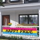 thumbnail image 5 of Banner de arcoíris, decoraciones de orgullo, letrero de arcoíris para jardín, telón de fondo LGBTQ, suministros para fiestas gay, 300 x 50 cm, decoración colgante del orgullo para exteriores,, 5 of 6