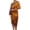 Orange, variant on Women's One Shoulder Satin Wrap Dress with Side Slit in 100% Acrylic Fabric for Elegant Evening Occasions and Nights