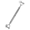 thumbnail image 3 of Youkk Stainless Steel Closed Body Turnbuckle Jaw Wire Rope Fork Screw Rigging Silver M6 1Set, 3 of 6