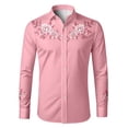 thumbnail image 4 of Boys Western Style Print Shirt Top for Kids Casual Plaid Button Front Shirt with Rugged Comfort for Everyday Wear Pink 150, 4 of 4