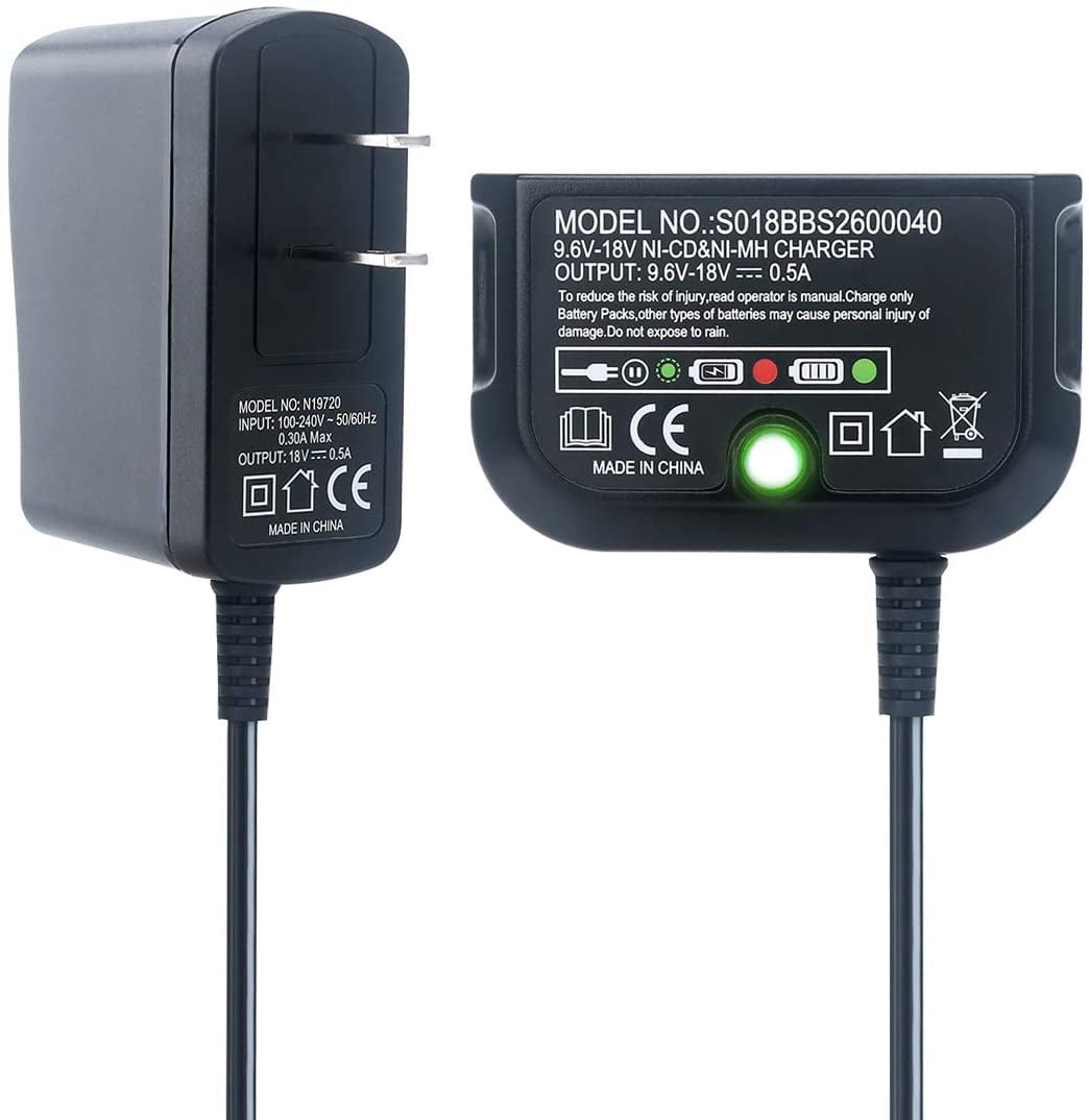 battery charger for Black & Decker Ni-CD Ni-MH Battery Multi-Volt 9.6V-18V fast 