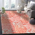 thumbnail image 5 of Area Rugs Indoor Non-Slip Rectangle Rug 2x3 Ft Summer Gradient Red Ocean Coral Coastal Rug Rubber Backing Floor Mats Non Shedding Home Decor Carpet for Entryway Living Room, 5 of 8