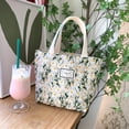 thumbnail image 2 of Bolso de mano Kovewon pequeño de lona bordada con forma de margarita para mujer, 2 of 7