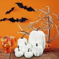 thumbnail image 4 of GUOOL 14pcs Faux Pumpkins Decorative Artificial Halloween Fall Decoration Ornament White, 4 of 8
