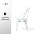 thumbnail image 3 of Juego de 2 Sillas de Jardín Stay Elit Apilables Metal Tolix Color Negro 100 kg, 3 of 6