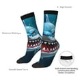 thumbnail image 4 of Fotbe Cartoon Cute Shark Pattern Long Socks for Men & Women – Breathable & Stretchy Compression Socks, Ideal for Running, Travel, and Everyday Wear Size 5-11, 4 of 6