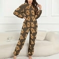 thumbnail image 2 of Taqqpue Women's Onesie Hooded Pajamas Fluffy Zipper Long Sleeve Fleece Jumpsuit Sleepwear, 2 of 9