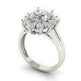 thumbnail image 2 of Halo Engagement Ring for Women - 2.72ct White Sapphire in 14K White Gold Promise Ring, 2 of 6