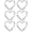 silver, variant on 6 Pcs Heart Shaped Key Ring, Heart Shaped Keychain Clip Metal Key Ring for DIY Crafts Spring Snap Clasp Hook for Jewelry Making Handbag Accessories Bagpack Pursh(Silver)