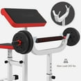 thumbnail image 4 of Demifill Preacher Curl Bench - White, 265 LBS Capacity, Adjustable Seated Arm Isolated Barbell Dumbbell Bicep Strength Training Station, 4 of 7