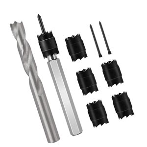 HSS Spot Weld Cutter Set Drill Bit Sheet Hole Cutter Remover Power Tools Metal Hole Cutter High Strength for Power Drill Welding 9PCS