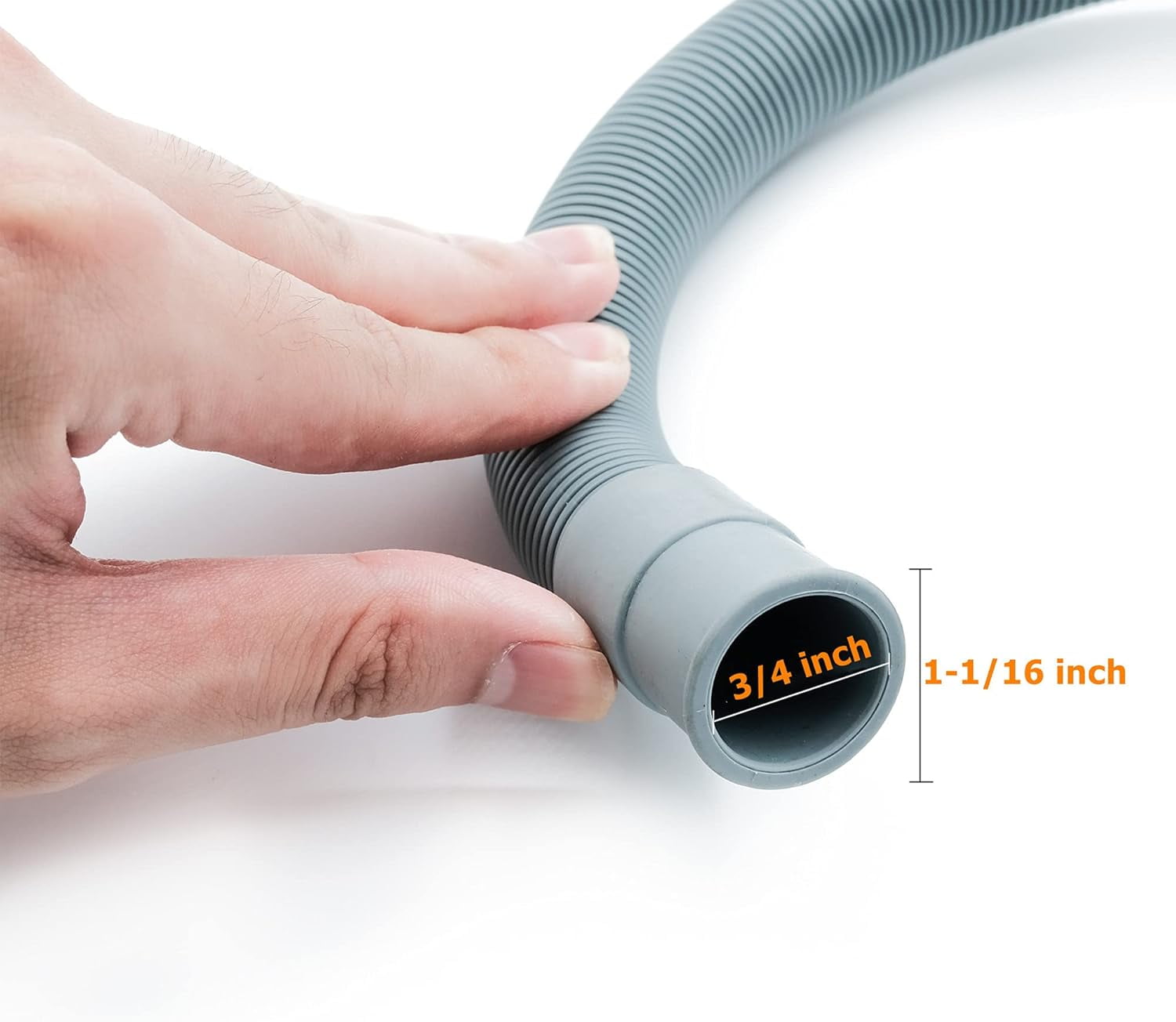 AGOOBO Washing Machine Drain Hose,10 FT Universal Washer Drain Hose Extension Kit with U-Bend Hose Holder and 2 Hose Clamps, Fits for 3/4 to 1-1/2 inch Drain Outlets