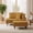 Boucle Orange, variant on Upholstered Chaise Lounge Chair Indoor with Ottoman Boucle Chaise Lounge Fluffy Reading Chairs for Office Living Room Bedroom Relaxing