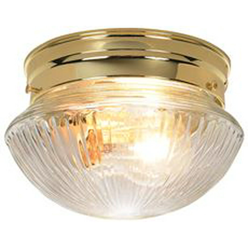 MUSHROOMSTYLE CEILING FIXTURE REPLACEMENT GLASS, CLEAR RIBBED, 71/2