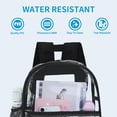 thumbnail image 4 of YIJIAL Clear Backpack Stadium Approved 12×12 inch, with Reinforced and Wider Shoulder Straps, Small Clear Bag for Schools, Concerts, Work,Black, 4 of 5