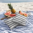 thumbnail image 2 of 2 Pack Outdoor Waterproof Throw Pillow Covers,Abstract Gradient Stripes Decorative Square Pillow Case Patio Pillowcases for Chair Couch Sofa 16x16in, 2 of 9