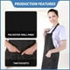 thumbnail image 2 of Paquete de 12 delantales lisos a granel, delantal comercial negro con 2 bolsillos, delantal unisex para adultos que pintan barbacoa, 2 of 5