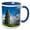 Blue/White, variant on 3drose, Isle of Lewis, Land Raiders Monument. Scotland, 11oz Two-tone Yellow Mug