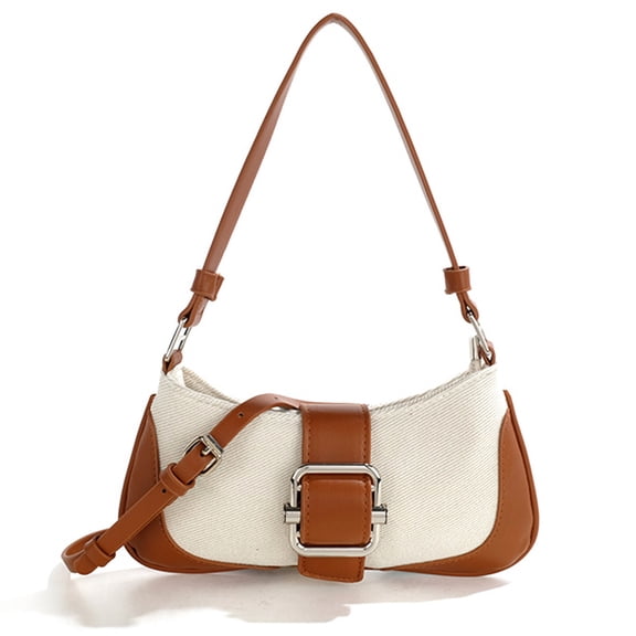 Sling Bag for Women Shoulder Purses for Women Bag for Women Canvas Shoulder Crossbody Bags Y2K Small Clutch Totes Handbag Evening Armpit Top Handle Purse 2023 - Light brown