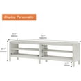 thumbnail image 4 of WAMPAT 70" Farmhouse TV Stand for 75 Inch TV, Wood Entertainment Center for 70 65 55 inch TV Console Media Table with 4 Big Storage Shelf for Living Room Bedroom, White, 4 of 7