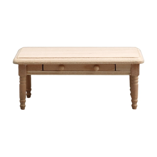 MasteelfCA Mini House End Table Model Wooden Unpatterned Table Decor Mini Table Model