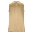 thumbnail image 6 of Gytharion Satin Blouses for Women Silk Crew Neck Pullover Tops Soft Comfy Sleeveless Dressy Shirts Ladies Elegant Business Casual Tank Tops, 6 of 7
