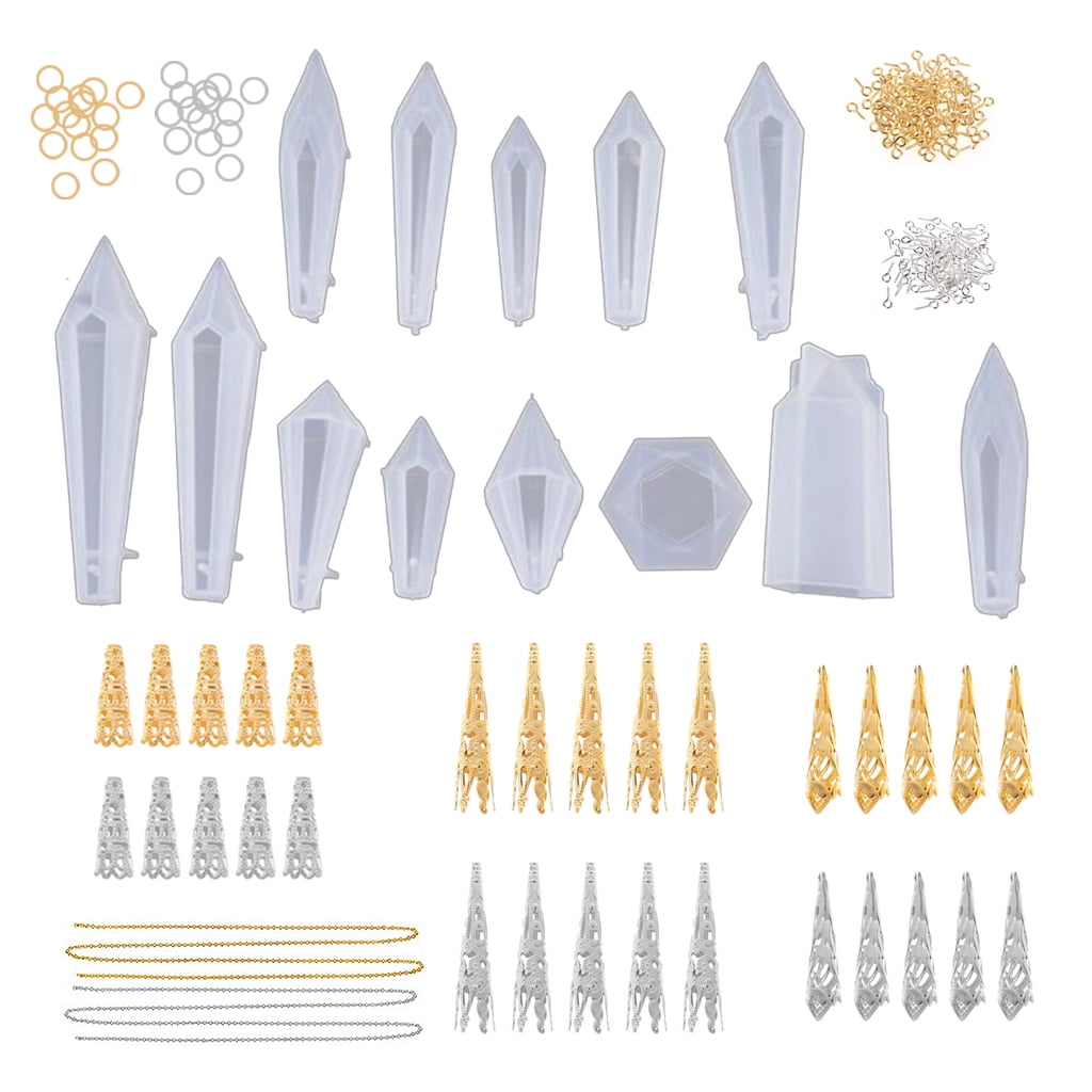 ✪ 1 Set Crystal Epoxy Resin Mold Pendulum Casting Silicone Mould Crafts Making Too