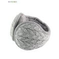 thumbnail image 2 of BadPiggies Unisex Warm Knit Earmuffs Ladies Cashmere Winter Pure Color Outdoor Fleece Fur Earwarmer, Adjustable Wrap (Gray), 2 of 8