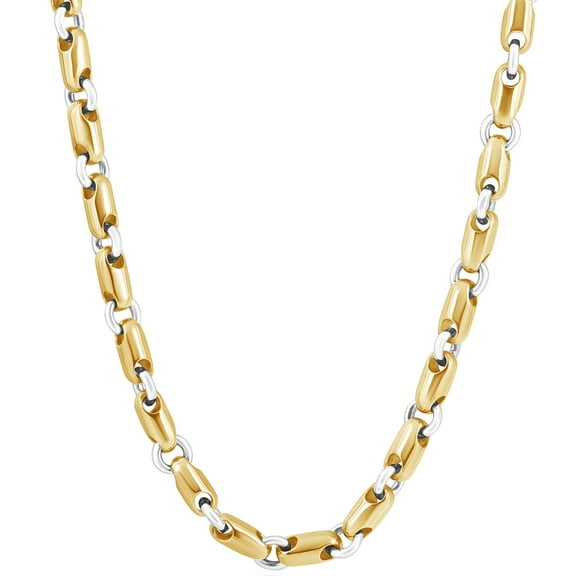Pompeii Men's 14k Gold (110gram) or Platinum (206gram) 8mm Link Chain Necklace 24" (,)