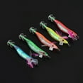 thumbnail image 3 of 5PCs Artificial Simulation Luminous Fish Squid Jigs Hard Fishing Lures Shrimp Baits Hook, 3 of 9