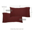 thumbnail image 2 of VHC Brands Cumberland Buffalo Check Cotton Rustic King Bedding Accessory, Pillowcase Set 21x40, Chili Pepper Red, 2 of 6