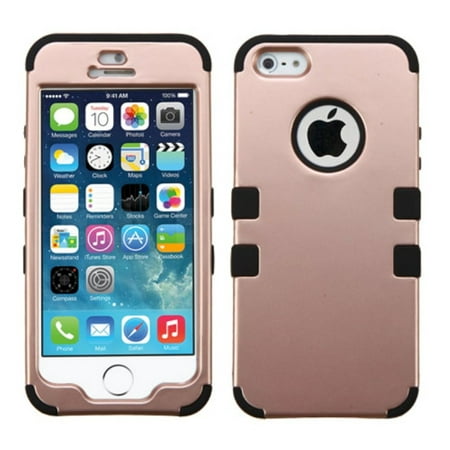Insten iPhone SE 5S 5 Case Tuff Hard Dual Layer Silicone Cover Case For Apple iPhone SE 5S 5 - Rose