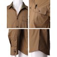 thumbnail image 4 of H2H Men's Casual Shirt Long Sleeve Classic Woven Shirt Work Shirt (CMTSTL142), 4 of 6