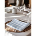 thumbnail image 6 of Light Blue Plaid Cloth Napkins Set of 4 Reusable Dinner Napkins, Modern Minimalist Country Cocktail Napkin Washable Table Napkins for Wedding/Holiday Party/Baby Shower 20"x20", 6 of 7
