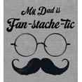 thumbnail image 2 of My Dad Is Fan-Tache-Tic Dad Jokes for Father's Day Adult Heather Gray Long Sleeve Hoodie-Medium, 2 of 6